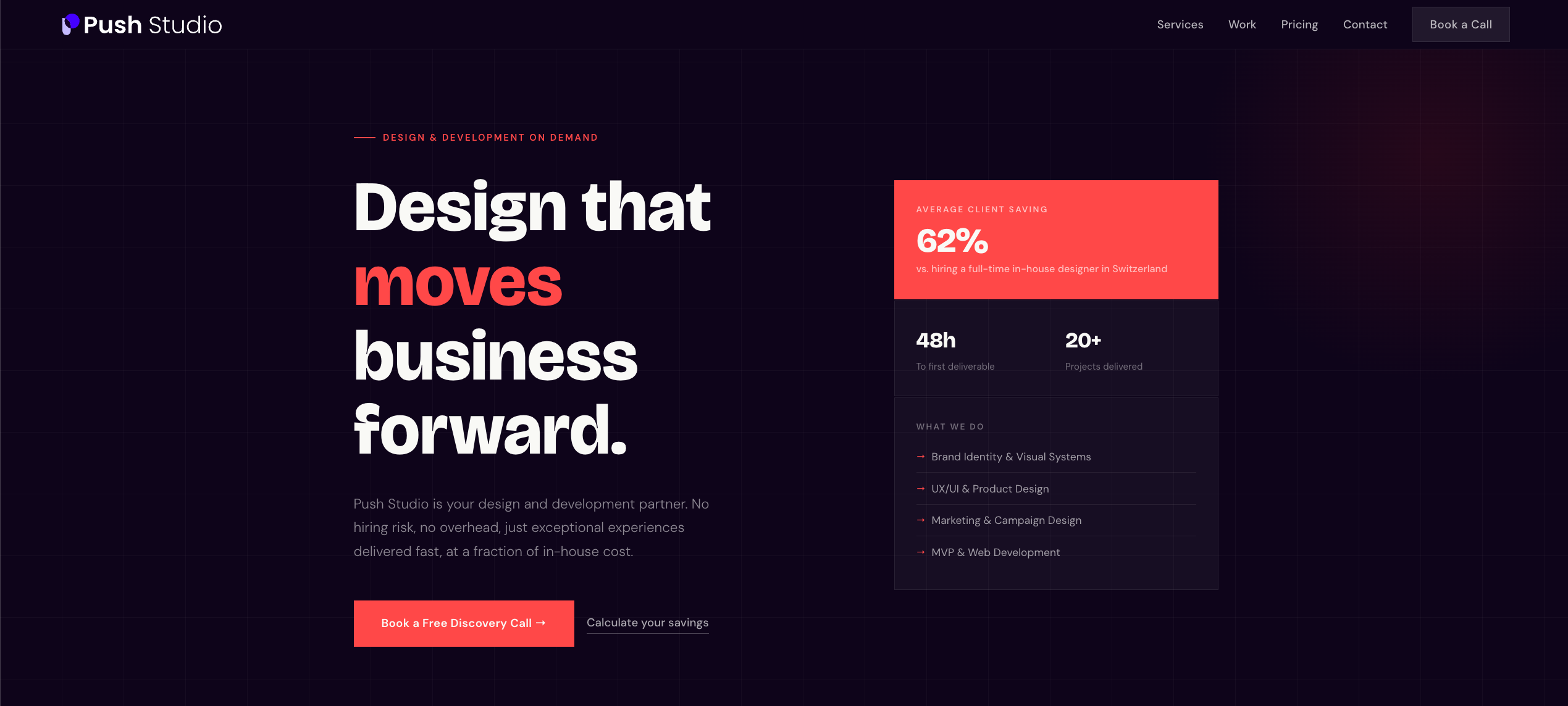 Push Studio website preview